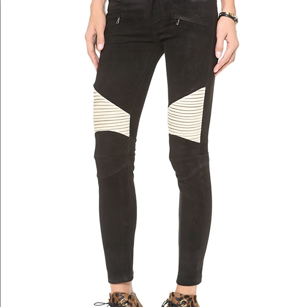 NWT Hudson Shelby Moto leather skinny pants